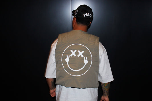 DXP Olive Puffer Cropped Vest